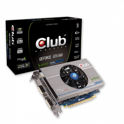 Игровое железо - Club 3D объявила о новой GeForce GTX 560 Green Edition